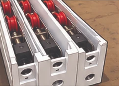 Profilo portavetro completo di carrelli